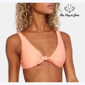 RVCA The Jolla Tie Front Bikini Top Size XS